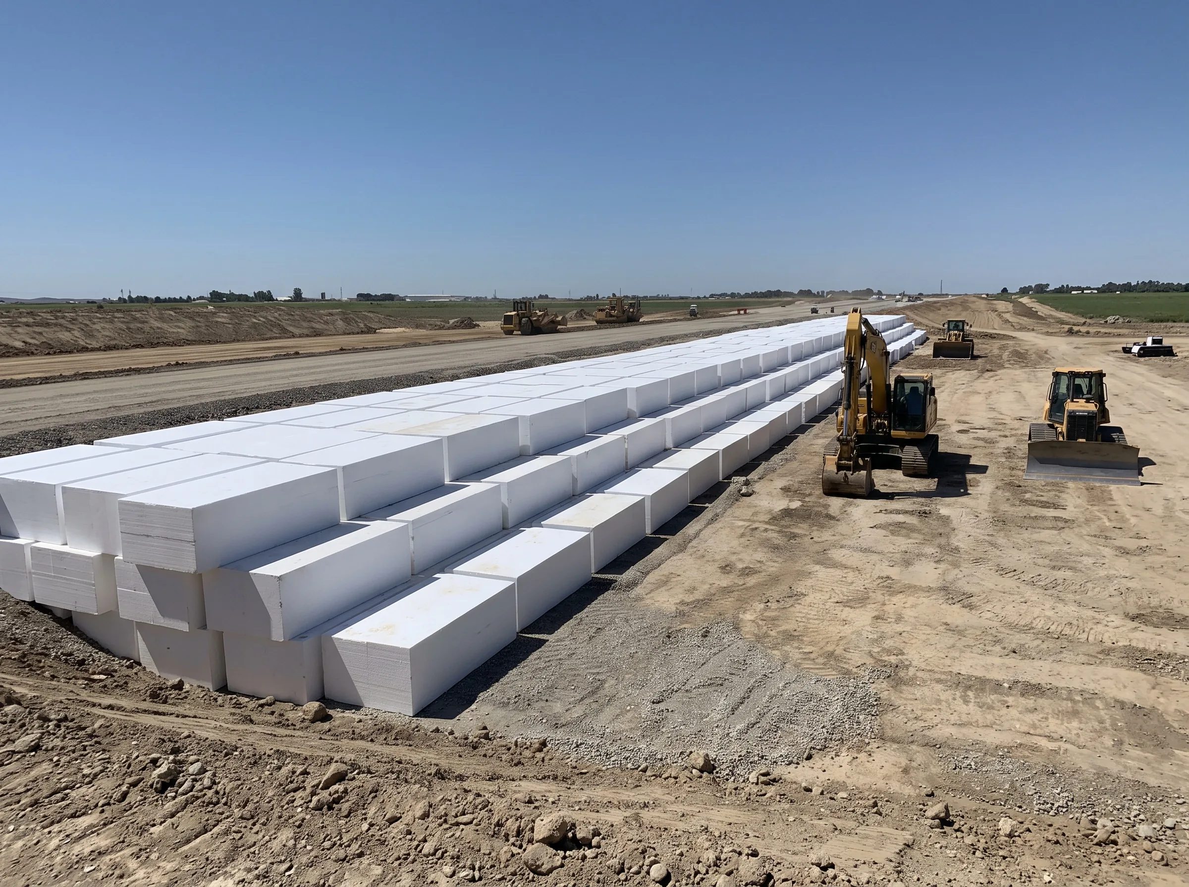 ستايروفوم الجيوفوم EPS Geofoam للتطبيقات الجيوتقنية